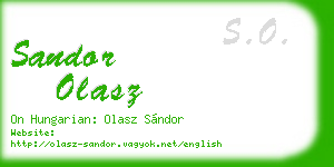 sandor olasz business card