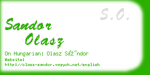 sandor olasz business card